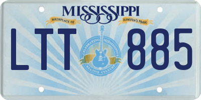 MS license plate LTT885