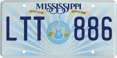 MS license plate LTT886