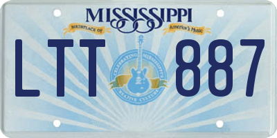 MS license plate LTT887
