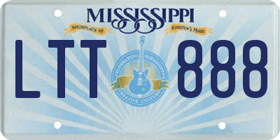 MS license plate LTT888
