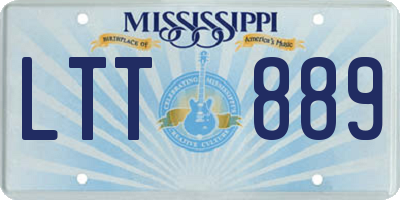MS license plate LTT889