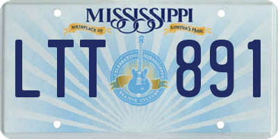 MS license plate LTT891