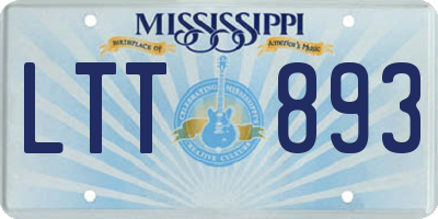 MS license plate LTT893