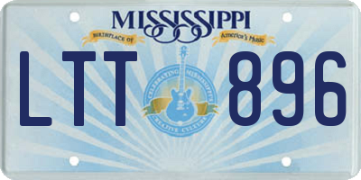 MS license plate LTT896