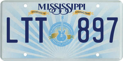 MS license plate LTT897