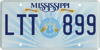 MS license plate LTT899