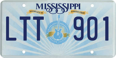 MS license plate LTT901