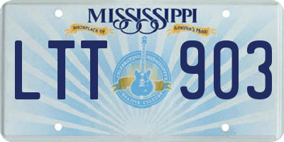 MS license plate LTT903