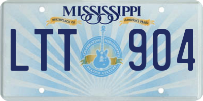 MS license plate LTT904