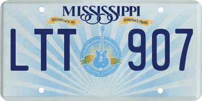 MS license plate LTT907