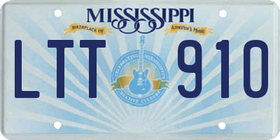 MS license plate LTT910