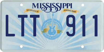 MS license plate LTT911