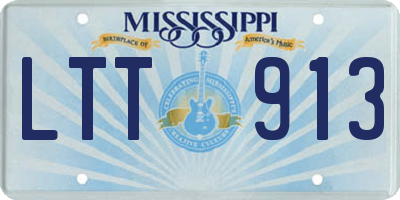 MS license plate LTT913