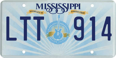MS license plate LTT914