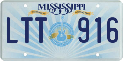 MS license plate LTT916