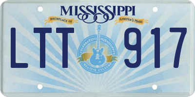 MS license plate LTT917