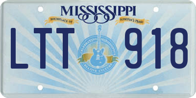 MS license plate LTT918