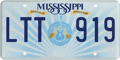 MS license plate LTT919