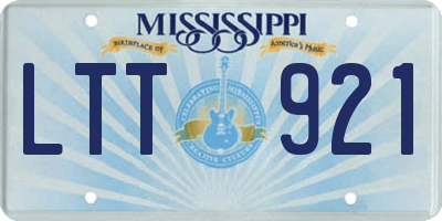 MS license plate LTT921