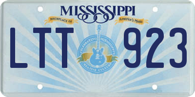 MS license plate LTT923