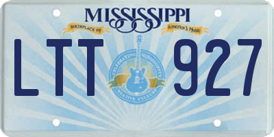 MS license plate LTT927