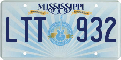 MS license plate LTT932