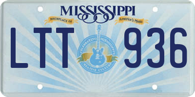 MS license plate LTT936