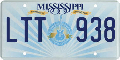 MS license plate LTT938