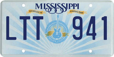 MS license plate LTT941