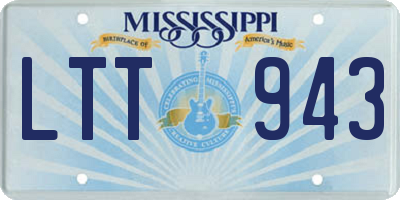 MS license plate LTT943