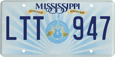 MS license plate LTT947
