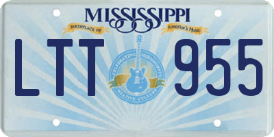 MS license plate LTT955