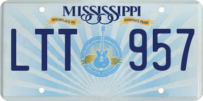 MS license plate LTT957