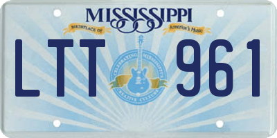 MS license plate LTT961