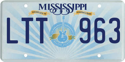 MS license plate LTT963