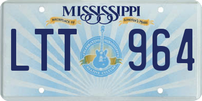 MS license plate LTT964
