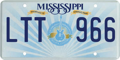 MS license plate LTT966