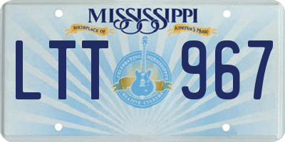 MS license plate LTT967