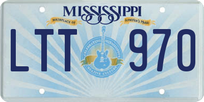 MS license plate LTT970
