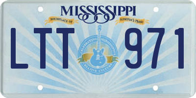 MS license plate LTT971