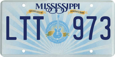 MS license plate LTT973