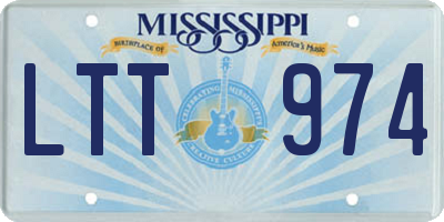 MS license plate LTT974