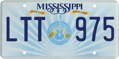 MS license plate LTT975