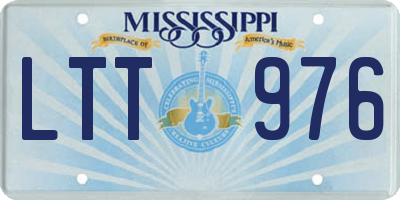 MS license plate LTT976