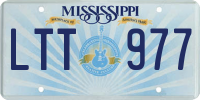 MS license plate LTT977