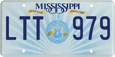 MS license plate LTT979