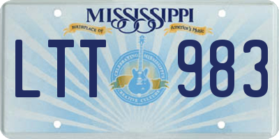 MS license plate LTT983