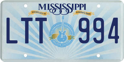 MS license plate LTT994