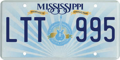 MS license plate LTT995