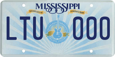 MS license plate LTU000
